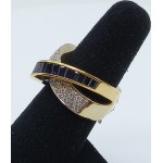 Alfieri St John - 18k  Yellow Gold Diamond, Sapphire  , Ring